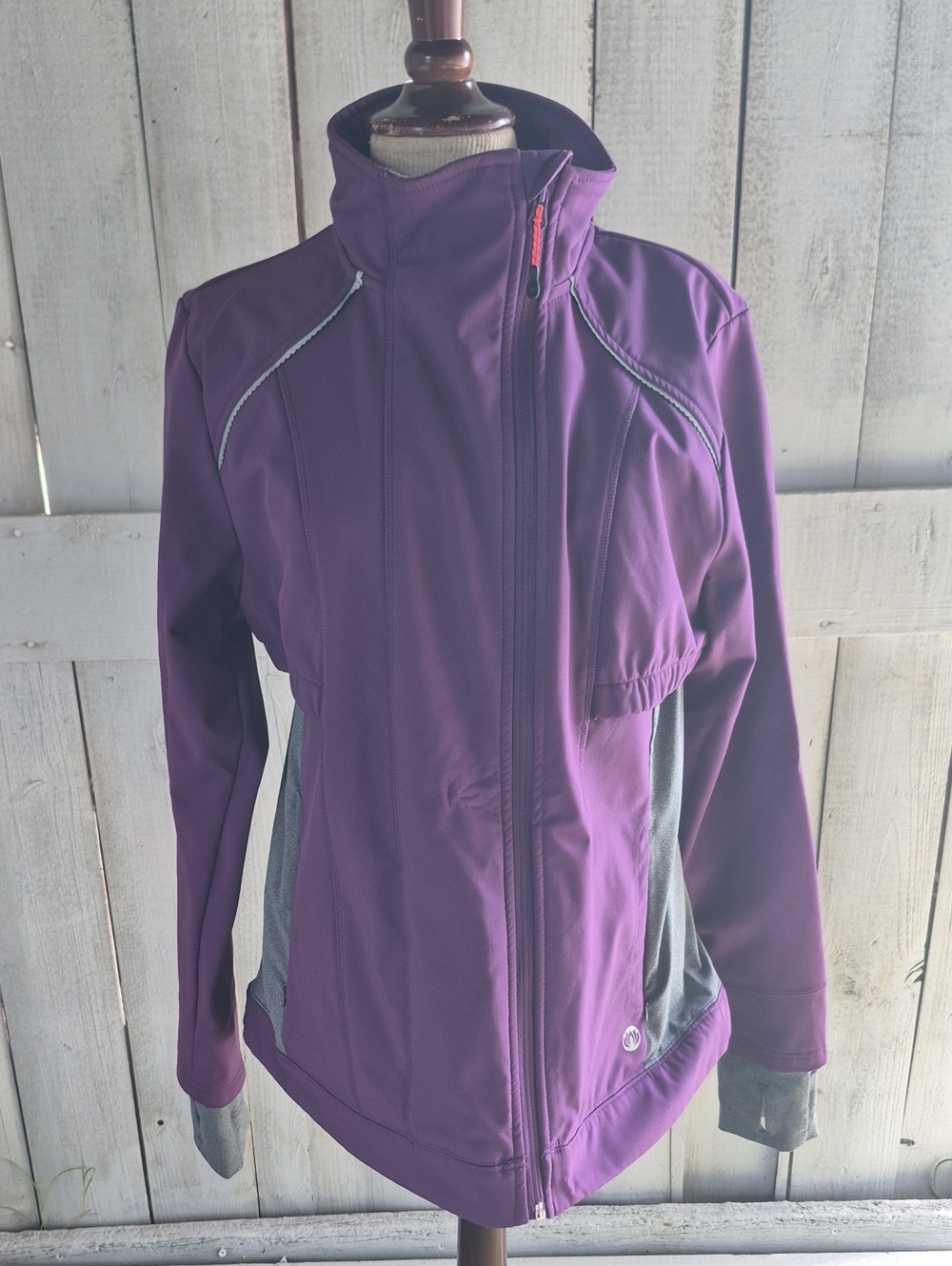 Mondetta Purple Utility Jacket with Gray Contrast Panels